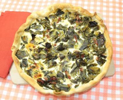 Tarte au chèvre et aux poireaux