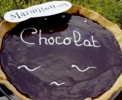 Tarte au chocolat au sucre vanillé