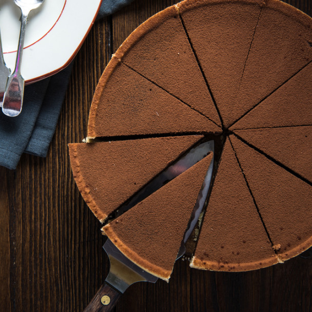 Tarte au chocolat et ananas