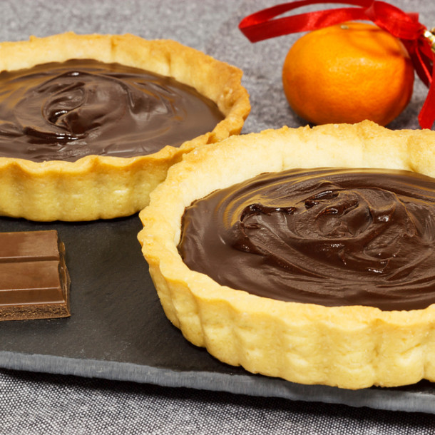 Tarte au chocolat et au pamplemousse