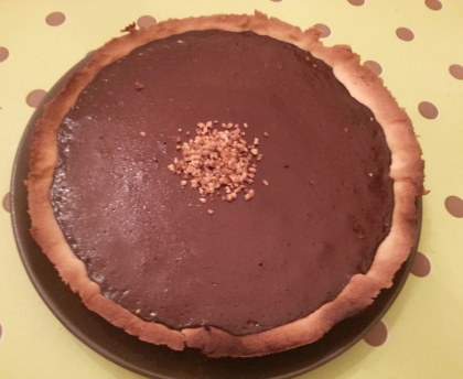 Tarte au chocolat et au pralin