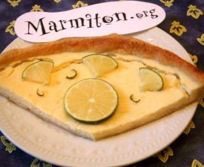 Tarte au citron vert et fromage blanc