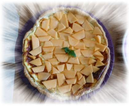 Tarte au fromage et au melon