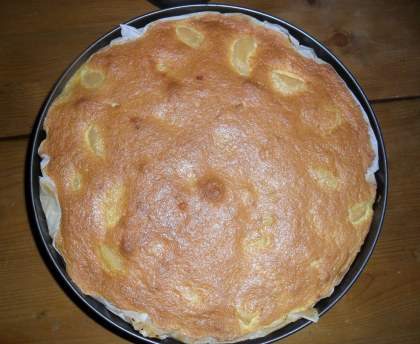 Tarte au lait de coco aux bananes ou aux pommes