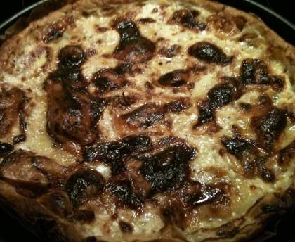 Tarte au maroilles et aux lardons