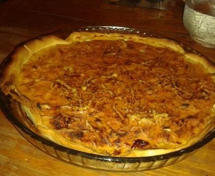 Tarte au potiron et aux oignons