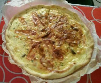 Tarte au saumon fumé et comté