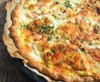 Tarte au saumon fumé et mozzarella