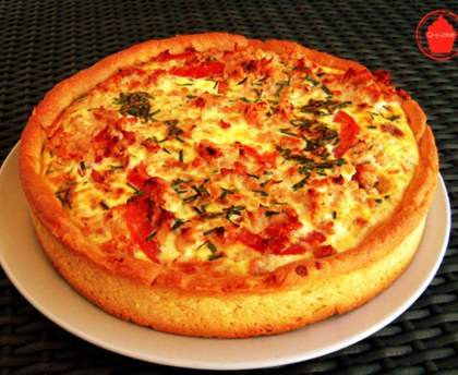 Tarte au thon, à la moutarde et au parmesan