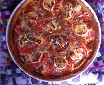 Tarte au thon, au chèvre et à la moutarde