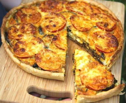 Tarte Aubergines-Feta Indienne