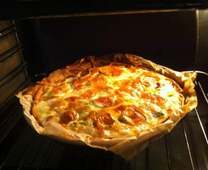 Tarte aux brocolis et au chèvre