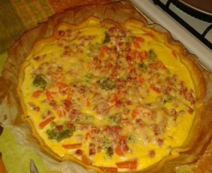 Tarte aux brocolis et carottes