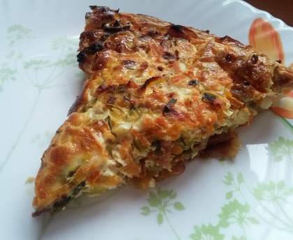 Tarte aux carottes, poireaux et chèvre