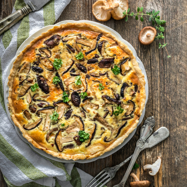 Tarte aux champignons de Paris