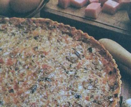 Tarte aux champignons et au jambon