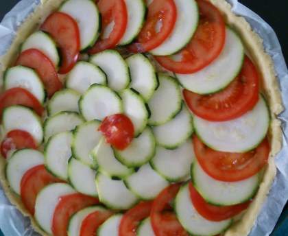 Tarte aux courgettes et aux tomates