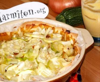 Tarte aux courgettes et moutarde super rapide