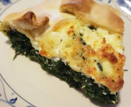 Tarte aux épinards et à la feta -facile et rapide-