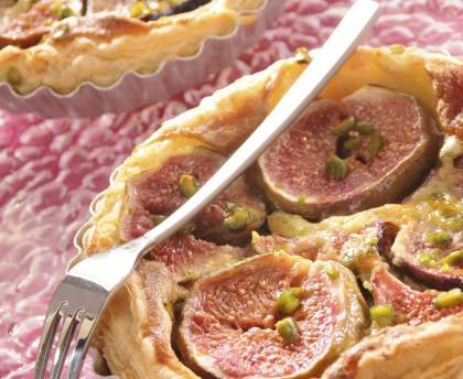 tarte aux figues pistachées