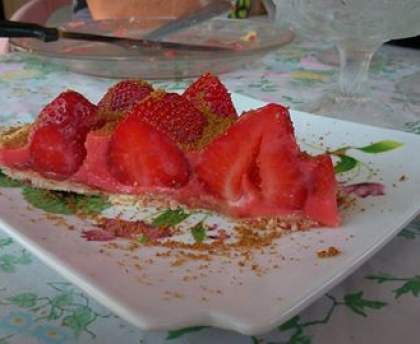 Tarte aux fraise sur crème de Tagada