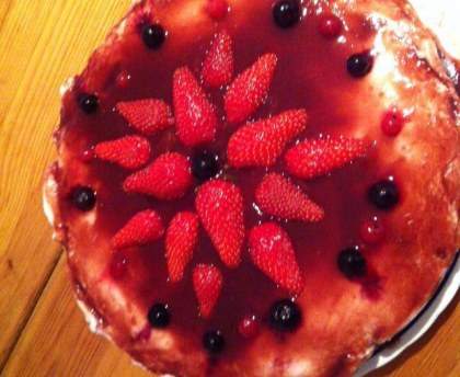 Tarte aux fraises  façon cheesecake (sans cuisson)