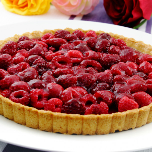 Tarte aux fraises et aux framboises