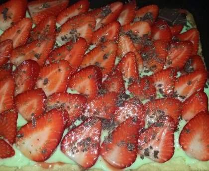 Tarte aux fraises et citron vert