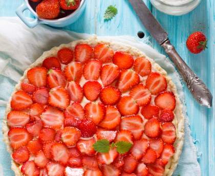 Tarte aux fraises et mascarpone