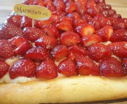 Tarte aux fraises légère