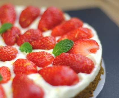 Tarte aux fraises sans cuisson