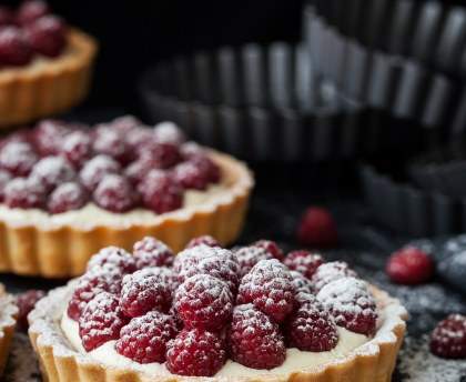 tarte aux framboises express
