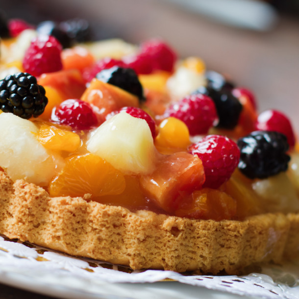 Tarte aux fruits mélangés sans cuisson au four