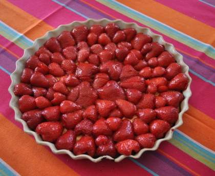 Tarte aux fruits (pâte aux petits beurre)