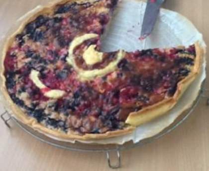 Tarte aux groseilles et amandes
