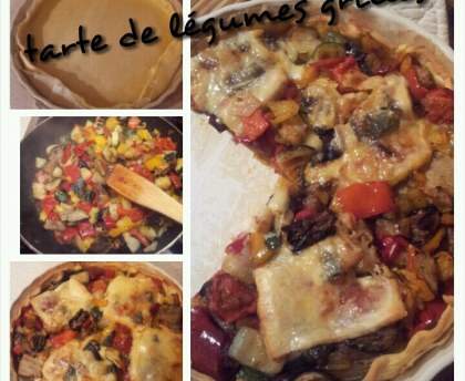Tarte aux légumes grillés et chèvre très facile