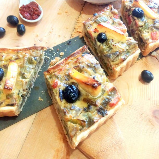 Tarte aux légumes grillés