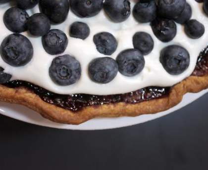 Tarte aux myrtilles et mascarpone