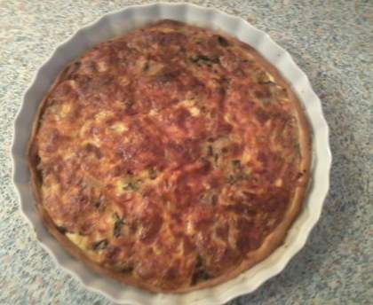 Tarte aux navets champignons et courgettes