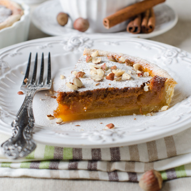 Tarte aux noix et caramel au beurre salé