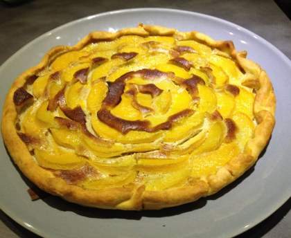 tarte aux pêches aux amandes