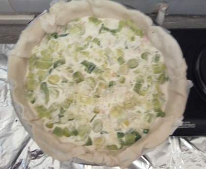 Tarte aux poireaux et au thon