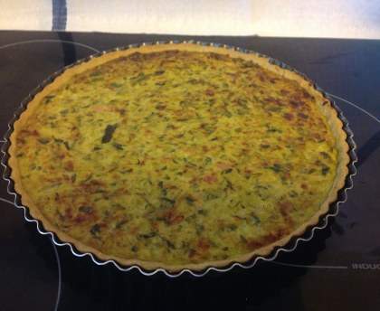 Tarte aux poireaux et lardons