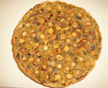 Tarte aux poireaux et noix de Saint Jacques