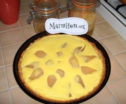 Tarte aux poires et aux petits suisses