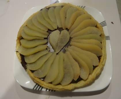 Tarte aux poires ganache au chocolat