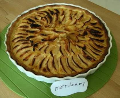 Tarte aux pomme, amandes et coco