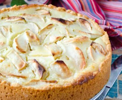 Tarte aux pommes à la crème de vanille