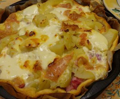 Tarte aux pommes de terre et au reblochon