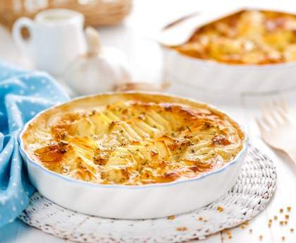 Tarte aux pommes de terre et St-Nectaire